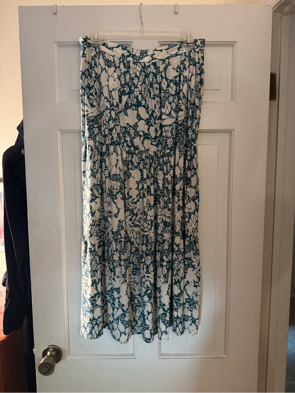 Cynthia Rowley Teal and White Floral Maxi Skirt with matching top